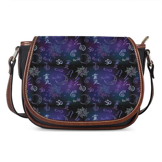 Reiki Energy Pattern Print Saddle Bag