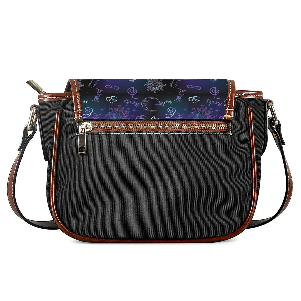 Reiki Energy Pattern Print Saddle Bag