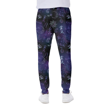 Reiki Energy Pattern Print Scuba Joggers