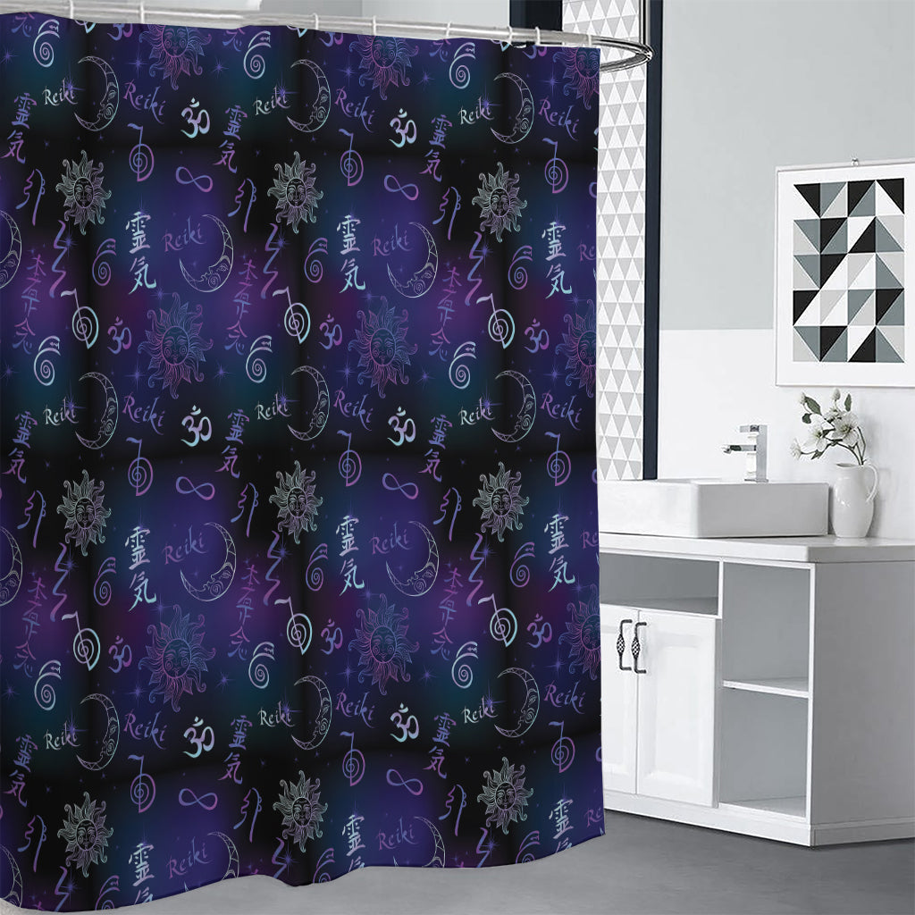 Reiki Energy Pattern Print Shower Curtain