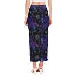 Reiki Energy Pattern Print Side Slit Maxi Skirt