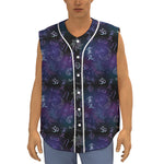 Reiki Energy Pattern Print Sleeveless Baseball Jersey