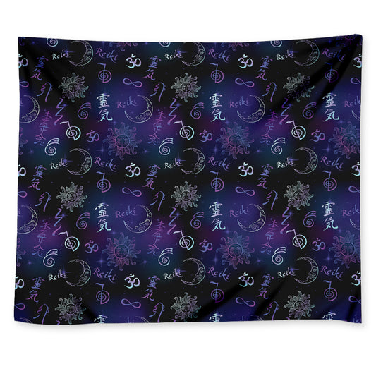 Reiki Energy Pattern Print Tapestry