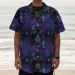 Reiki Energy Pattern Print Textured Short Sleeve Shirt