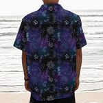 Reiki Energy Pattern Print Textured Short Sleeve Shirt