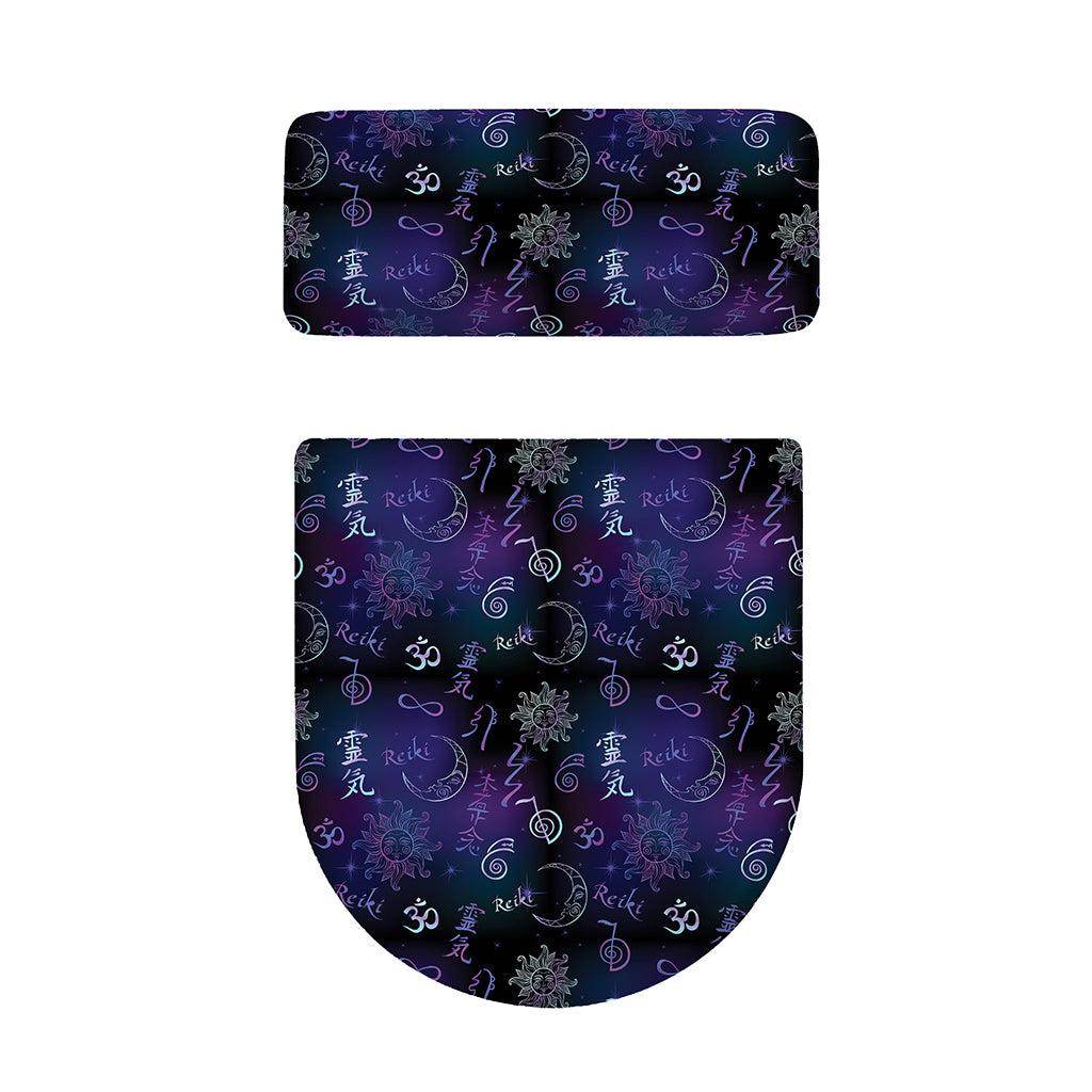 Reiki Energy Pattern Print Toilet Lid And Tank Cover Set