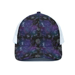 Reiki Energy Pattern Print White Mesh Trucker Cap