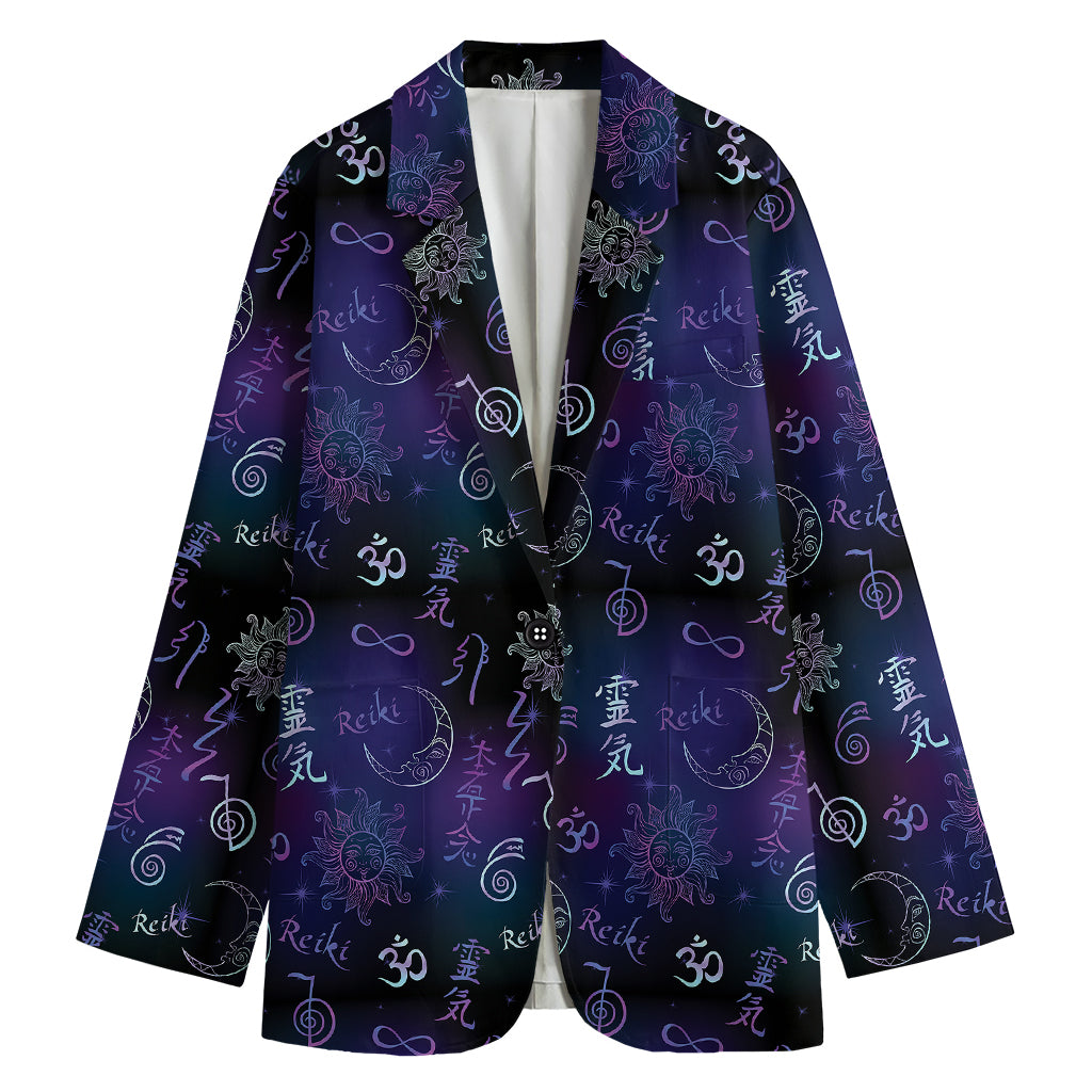 Reiki Energy Pattern Print Women's Blazer