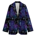 Reiki Energy Pattern Print Women's Cotton Blazer