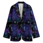 Reiki Energy Pattern Print Women's Cotton Blazer