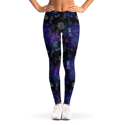 Reiki Energy Pattern Print Women's Leggings