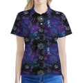 Reiki Energy Pattern Print Women's Polo Shirt