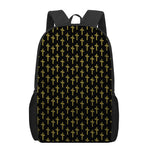 Religious Cross Pattern Print 17 Inch Backpack