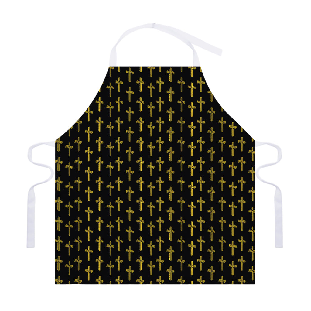 Religious Cross Pattern Print Adjustable Apron
