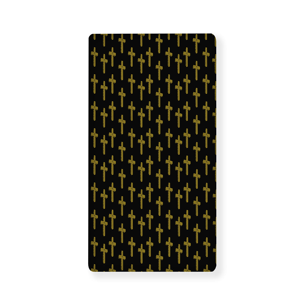 Religious Cross Pattern Print Baby Crib Sheet