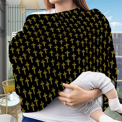 Religious Cross Pattern Print Baby Seat Cover
