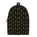 Religious Cross Pattern Print School Backpack