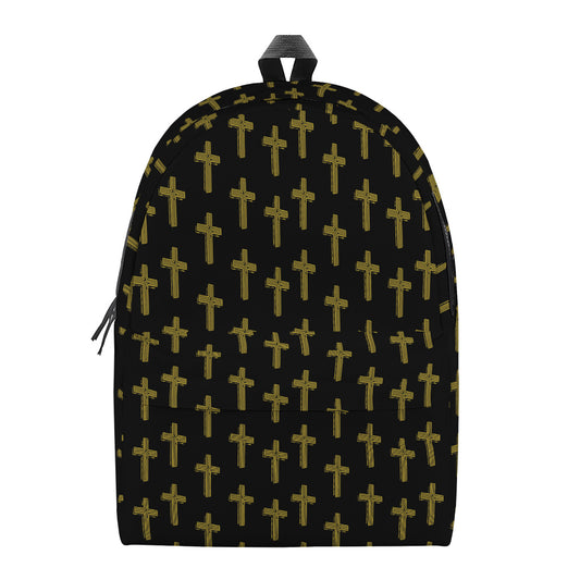 Religious Cross Pattern Print Backpack