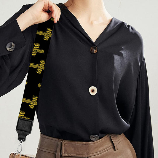 Religious Cross Pattern Print Bag Strap