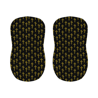 Religious Cross Pattern Print Bar Stool Covers