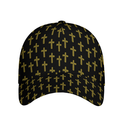 Religious Cross Pattern Print Baseball Cap
