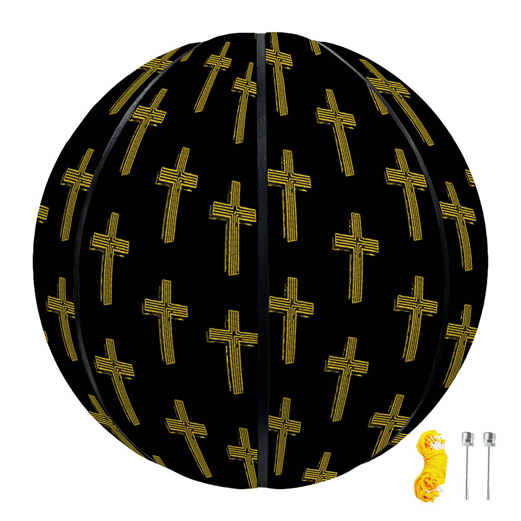 Religious Cross Pattern Print Basketball