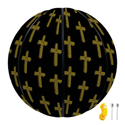 Religious Cross Pattern Print Basketball