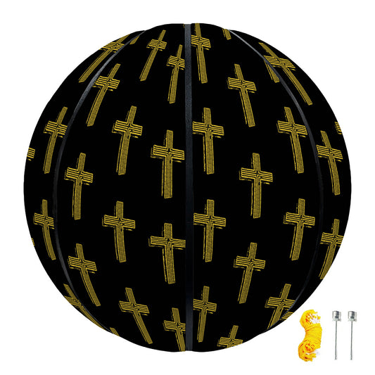 Religious Cross Pattern Print Basketball
