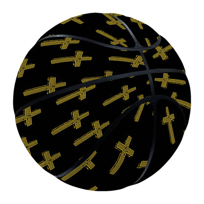 Religious Cross Pattern Print Basketball