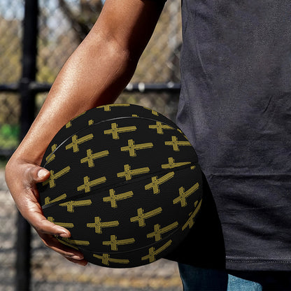 Religious Cross Pattern Print Basketball