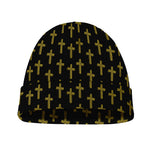 Religious Cross Pattern Print Beanie