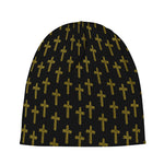 Religious Cross Pattern Print Beanie
