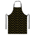 Religious Cross Pattern Print Bib Apron With Pocket