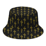 Religious Cross Pattern Print Bucket Hat