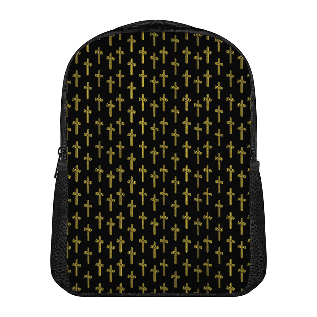Religious Cross Pattern Print Casual Backpack