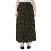 Religious Cross Pattern Print Chiffon Maxi Skirt