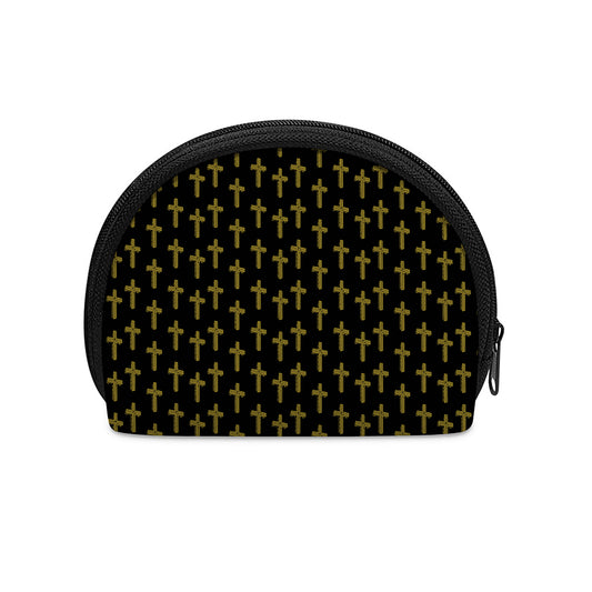 Religious Cross Pattern Print Coin Purse