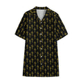 Religious Cross Pattern Print Cotton Hawaiian Shirt