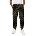 Religious Cross Pattern Print Cotton Sweatpants