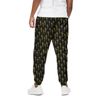 Religious Cross Pattern Print Cotton Pants