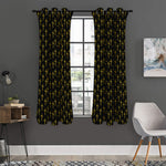 Religious Cross Pattern Print Curtain