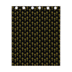 Religious Cross Pattern Print Curtain