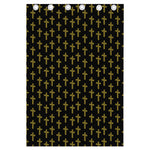 Religious Cross Pattern Print Curtain