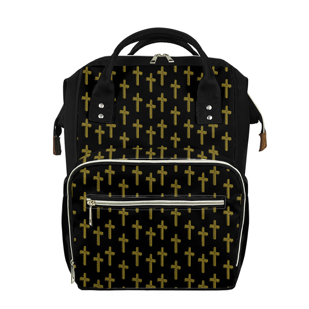 Religious Cross Pattern Print Diaper Bag