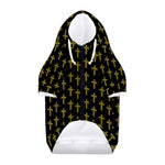 Religious Cross Pattern Print Dog Zip Up Hoodie