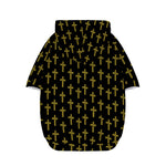 Religious Cross Pattern Print Dog Zip Up Hoodie