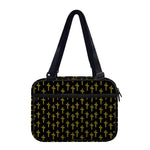 Religious Cross Pattern Print Double Strap Bible Bag