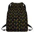 Religious Cross Pattern Print Drawstring Backpack