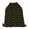 Religious Cross Pattern Print Drawstring Bag