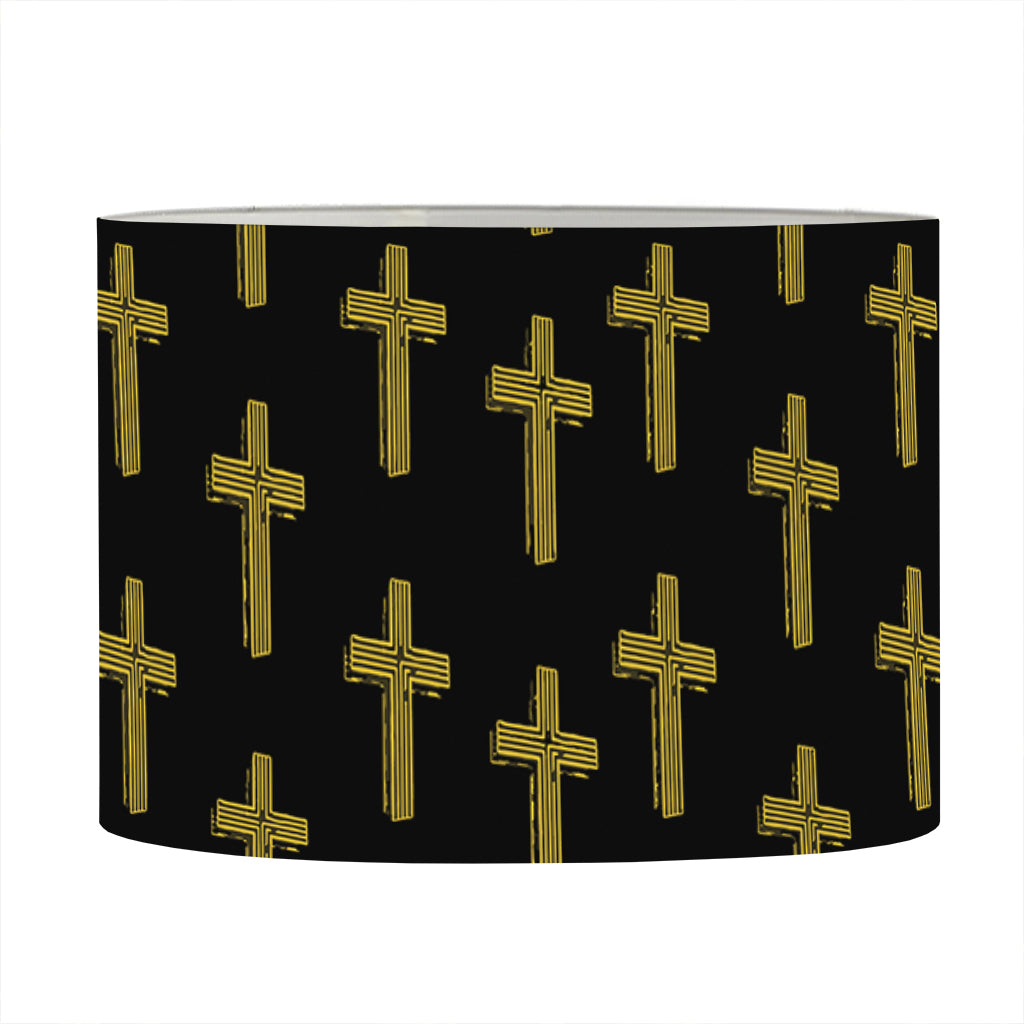 Religious Cross Pattern Print Drum Lamp Shade